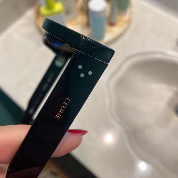 Celine Black Acetate Sunglasses Low Profile NEW - Picture 9 of 9